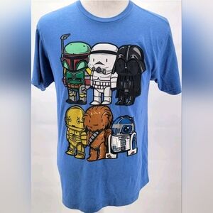 Star Wars Fifth Sun Mens Size Medium Short Sleeve Blue Crew Neck Babies Shirt